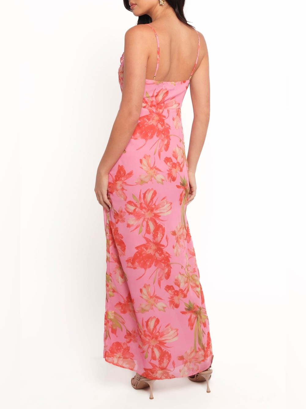 Petal and Pup Charli Pink Floral Tropical Print Slip Midi Dress NWT XS - Picture 2 of 15